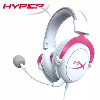 HyperX Cloud II — игровая гарнитура, виртуальный объемный звук 7.1, амбушюры из пеноматериала с эффектом памяти, прочная алюминиевая рама, съемный микрофон, работает с ПК, PS5,