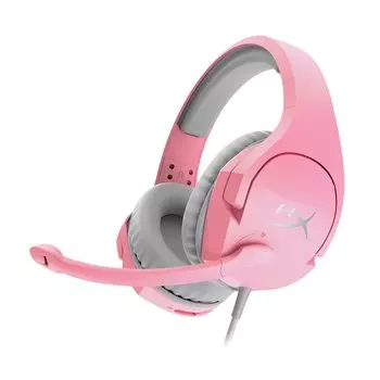 HyperX Cloud Stinger Pink игровая гарнитура совместимая легкая 2-летняя гарантия производителя для работы дома удаленная работа видеоконференция удаленная работа розовый