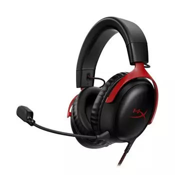 HyperX HyperX Cloud III Игровая гарнитура DTS Spatial Audio с 53-мм драйвером Cloud II Comfort Xbox Nintendo Mobile 727A9AA HeadphoneX Черно-красный ПК, PS5,