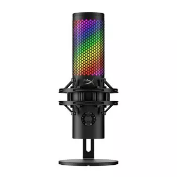 HyperX QuadCast 2 S Condenser Microphone USB Microphone RGB Lighting Black for PC Mac 2 Year Manufacturer Warranty 9A273AA Telework/Streamers/Content