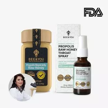 Hyrn B&U Royal Police Honey Season Set Propolis Royal Jelly Raw Honey 190g + Propolis 6% Oral Spray 30ml