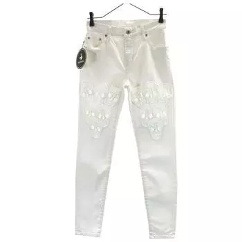 HYSTERIC GLAMOUR made in Japan Skinny denim pants w26 Skull Lace Jeans Women Used