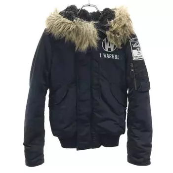 HYSTERIC GLAMOUR Primaloft N2B fur Down jacket free black Hoodie Women Used