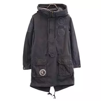 HYSTERIC made in Japan Half zip Mod coat FREE Gray Military Pullover Women Used