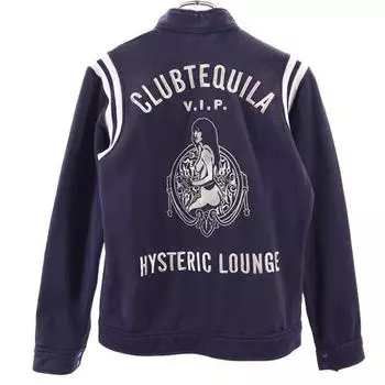 HYSTERIC made in Japan jersey jacket FREE Navy HYSTERIC GLAMOUR Women Used
