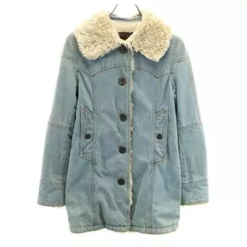 HYSTERICS made in Japan Denim Jacket FREE Ice blue Back bore Women Used