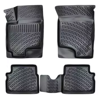 Hyundai Getz (After 2002) High-Quality and Durable Rubber Car Floor Mats - Odorless, Non-Slip, Long-Lasting