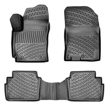 Hyundai Kona Hybrid (After 2023) High-Quality and Durable Rubber Car Floor Mats - Odorless, Non-Slip, Long-Lasting