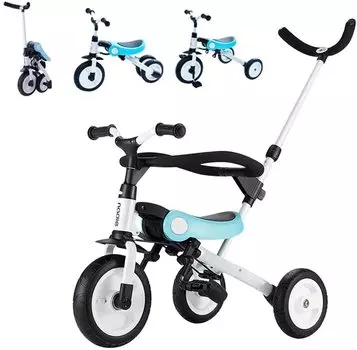 HZDMJ 3 в 1 складная коляска с легким для пеноматериала, сверхлегкая и новая, поставляется с безопасностью, идеально подходит в качестве подарка, коляска, трехколесный велосипед, тележка, рулевое управление, сборка,