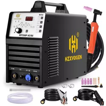 HZXVOGEN 200Amp AC/DC алюминиевый TIG сварочный аппарат 4 в 1 сварочный аппарат 110V/220V IGBT инвертор HF TIG/TIG/Stick/Arc/Spot сварочный аппарат