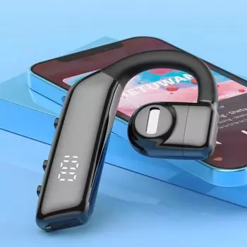 I5 OWS Беспроводные Bluetooth-наушники Накладные, не внутриканальные, с воздушной проводимостью, спортивные, с шумоподавлением чёрный