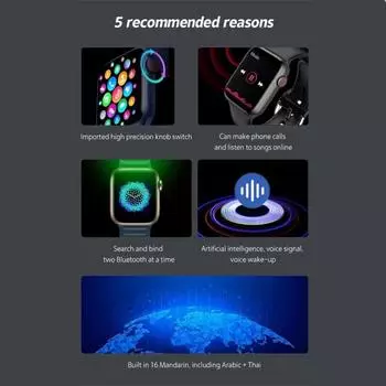 I7 Pro Max Series 7 Смарт-часы IP67 Водонепроницаемый Bluetooth-совместимый монитор сердечного ритма для спорта белый