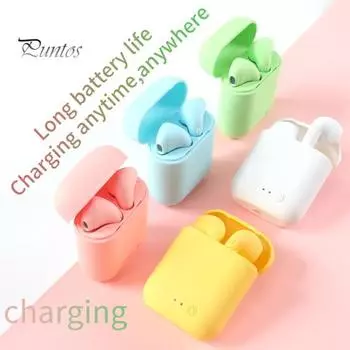 i7mini Bluetooth-совместимые наушники-вкладыши с функцией шумоподавления и автоматическим сопряжением HiFi Sound Wireless Earbud для спорта белый