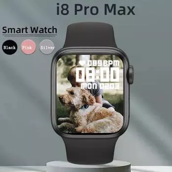 i8 ProMax Smart Watch Series 8 Мужские водонепроницаемые оригинальные пользовательские обои Bluetooth Call SmartWatch белый