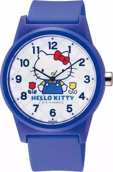 и аналоговый водонепроницаемый уретановый ремешок Hello Kitty синий [Cue Cue] HK30-003 женский