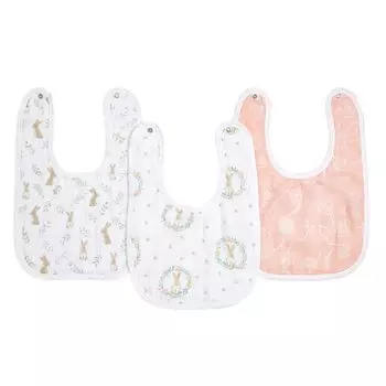 и Anay Bib Snap Bib Baby ESNC30019 смущенные кролики один размер [Aiden Essentials]