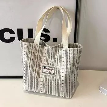 i bag женская холщовая сумка модная полосатая ручная сумка через плечо женская классная сумка-тоут