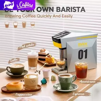 i Cafilas Capadeli 4 в 1 капсульная кофемашина Max, горячий/холодный эспрессо, Nespresso Dolce Gusto Keurig, порошок Americano Cafetera Cappuccino серебряный
