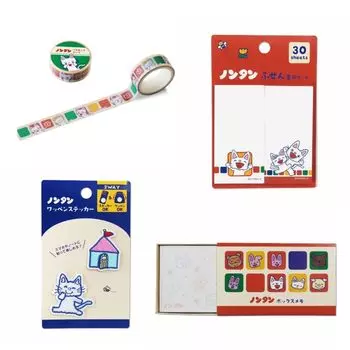 и Детское Время Исследований Книжка-картинка Персонаж Товары Набор Липкий Блокнот Мемо Патч [Родительский Институт] (Малярный скотч, Заметки, Блокноты, Наклейки)