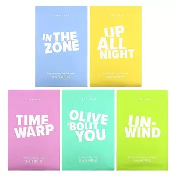 I Dew Care, Let s Do This Sheet, 5-дневный набор тканевых масок Beauty, 5 масок, 20 мл (0,67 жидких унций) каждый
