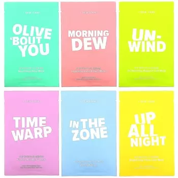 I Dew Care, Let s Get Sheet Faced, набор тканевых масок на 14 дней, 20 мл (0,67 жидких унций) каждый