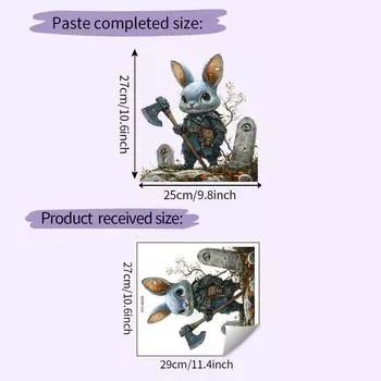 И Дизайн Кроличьей Гробницы Наклейка на Стену для Клозета для Современного Хэллоуинского Декора Стен