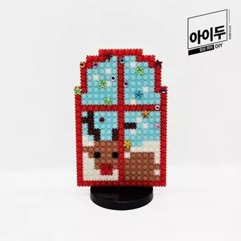 I-Do DIY Mini Block Рождество Изготовление деформируемых блоков Рудольфа за окном