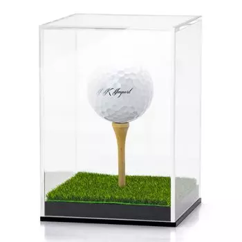 [I.Kimport] Товары для гольфа Подписанный футляр для мячей Витрина Пылезащитный выставочный акриловый прозрачный футляр Памятный футляр для мячей Коллекционный футляр