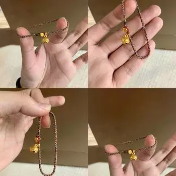 и Колокольчик Сокровищ Приносят Богатство и Колокольчик Сокровищ Тибетский Этнический Стиль Красочный Ручной Работы Плетеный Шнур Ремешок для Подруг Классический Белый Bring In Wealth and Treasure Bell Handcord