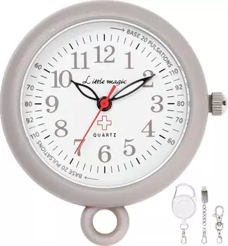 и легко можно заменить на карманные часы Nurse watch Clock Colore 34 мм [Маленькая магия] [Официальный] [Большое чтение] [Самостоятельно установите батарею] (colore34GRG