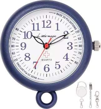 и легко можно заменить на карманные часы Nurse watch Clock Colore 34 мм темные [Маленькая магия] [Официальный] [Большой размер] [Батарея самостоятельно] (colore34DNV