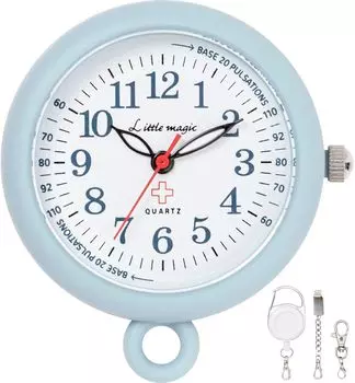 и легко можно заменить на карманные часы Nurse watch Clock Colore 34mm Nemophila [Маленькая магия] [Официальный] [Большое чтение] [Самостоятельно установите батарею]