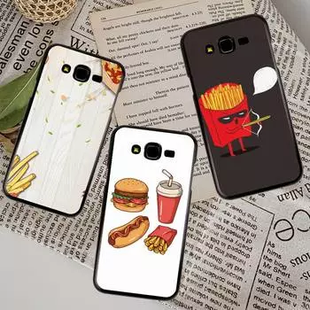 I Love Burger And Fries Phone Case For Samsung Galaxy A51 A50 A71 A21s A31 A41 A10 A20 A70 A30 A22 A02s A13 A53 5G Cover Coque SamsungA735G
