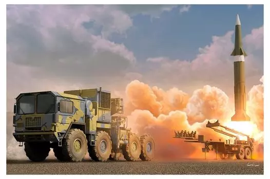 I Love Kit US Army M1001 Launch Pad Trailer с ракетой Pershing 2 Пластиковая модель ILK63527 1/35 Трактор/M790