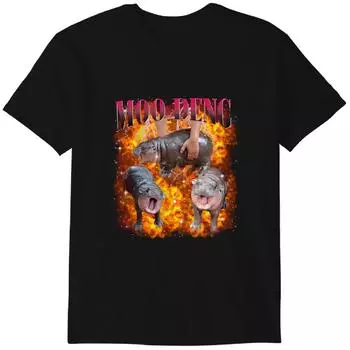 I Love Moo Deng Shirt, Hippo Cute Moo Deng Funny Tshirt, Moo Deng Bouncy Pig In Thai Picture Tee, Halloween Gift for Moo Deng Fan Club Classic T-shirt M
