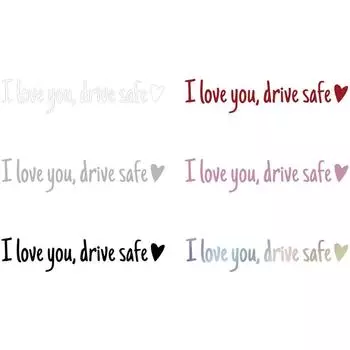 I Love Your Heart Shaped Safety Driver s Sticker Suitable For Rearview Mirrors Window Auto Accessories Driver Caring Gift белый