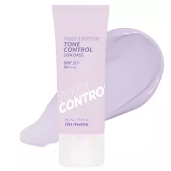 I M MEME Purple Cotton Tone Control Sun Base SPF50+ PA++++, 1 шт., 40 мл