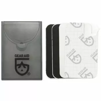 и мини-заплатки Gear Aid Tenacious Tape для пуховой куртки черного и (Черный Прозрачный) - Ремонт, прозрачный, 1,5 x2,5