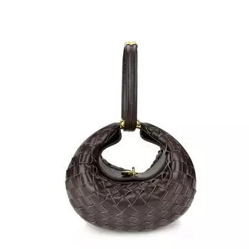 И новая французская стильная высокочувствительная компактная ручная плетеная сетчатая сумка простая сумка через плечо на одно плечо 28x7x15cm армия зеленый