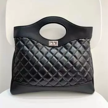 И новая маленькая ароматная сумка из овчины, мини-сумка на 31 сумку, сумка через плечо с цепочкой и сеткой 23x5x23cm чёрный