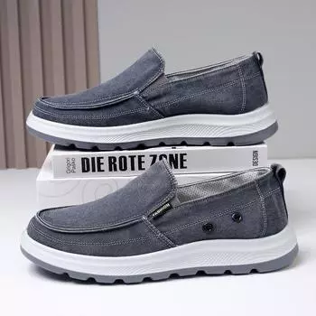****** и осень старые ******* тканевые туфли мужские удобные дышащие парусиновые туфли дерьмовая подошва повседневные тканевые туфли для среднего и пожилого возраста толстая подошва 39