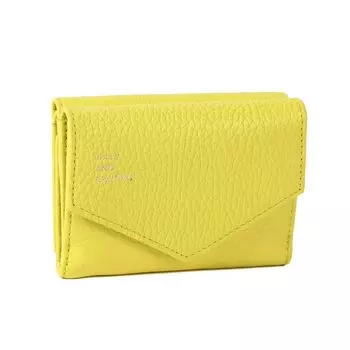 И Подарочный компактный подарок из натуральной кожи [JULLY SHUSHU] в три сложения DR-OR (Лимон)