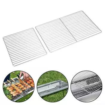 И практичный гриль-барбекю для кемпинга, барбекю, сетка из нержавеющей стали Bar