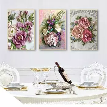 И принты, настенные панно для украшения гостиной, искусство, скандинавский домашний декор, абстрактная картина на холсте, настенные художественные плакаты с цветами 21cm30cm NoFrame