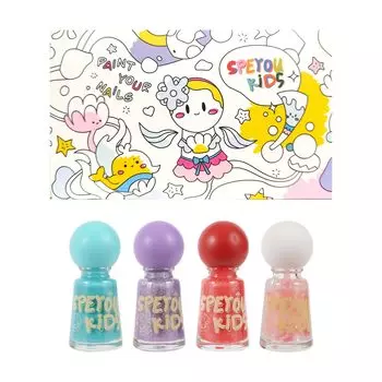 и проверено на наркотики SPEYOU nail kids смываемый макияж начальная школьная косметика [Food KIDS] Детский лак, ногти, на водной основе, набор, девушки, студенты,
