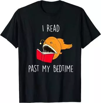 I Read Past My Bedtime T-Shirt Funny Book Lover Anglerfish T-Shirt Classic T-shirt S