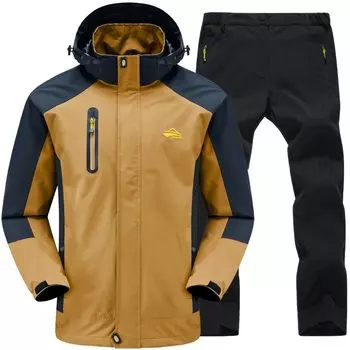 и Ветрозащитная куртка для улицы, верхняя и нижняя часть горы, водонепроницаемая, для поездок на работу в горы Тосан, водоотталкивающая [Benkke] [устойчивая к дождю], комплект, мужская,