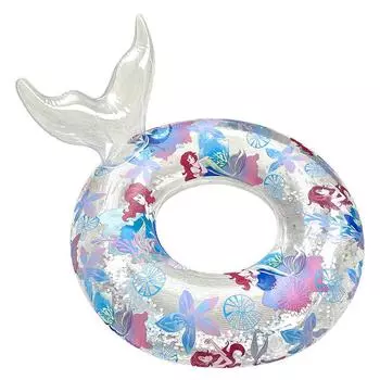 И Взрослые Дети Чистый Прозрачный Блестящий Хвост Русалки Круг для Плавания 58 cm