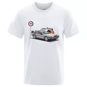 I Was Caught Speeding Funny Printed T-Shirts Men Fashion Casual Short Sleeves Loose Oversized T Shirt Breathable Cotton Tees XXXL красный