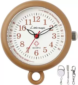 и заменяемые на часы Nurse Карманные часы Clock Color 30 [Маленькое волшебство] [Милый профессионал] [Официальный] [Самостоятельная батарейка] [Японский механизм] (коричневый коричневый